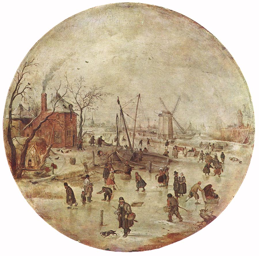 Winter Landscape with Skaters  fff